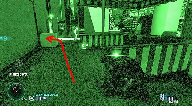 Do not hurry too much with exiting the hall, because the exit is very well guarded - Infiltrate Festival Hall - Mission 3 - American Consumption - Tom Clancys Splinter Cell: Blacklist - Game Guide and Walkthrough