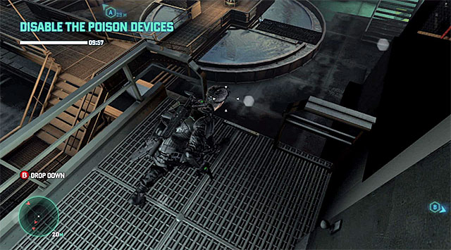 The ladder - Disable the poison devices - Mission 3 - American Consumption - Tom Clancys Splinter Cell: Blacklist - Game Guide and Walkthrough