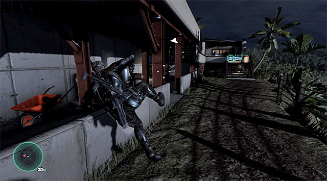 Do not try to approach the shed by going alongside the cliff, because the guard dog will soon be coming back towards Fisher and even jumping over the balustrades would not save your character from being detected - Reach the tool shed - Mission 4 - Private Estate - Tom Clancys Splinter Cell: Blacklist - Game Guide and Walkthrough