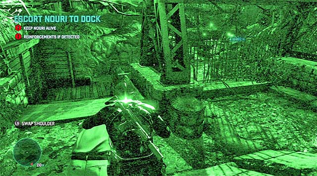 Passage to an area with further enemies - Escort Nouri - Mission 4 - Private Estate - Tom Clancys Splinter Cell: Blacklist - Game Guide and Walkthrough