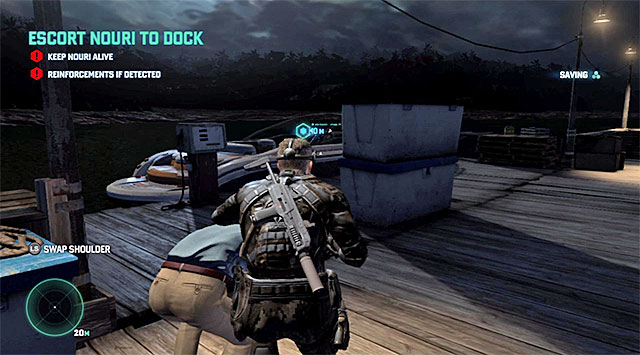 A boat - Escort Nouri - Mission 4 - Private Estate - Tom Clancys Splinter Cell: Blacklist - Game Guide and Walkthrough