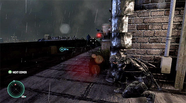 Go right, ignore the lower portion of the roof and keep going along its higher portion - Reach the elevator shaft - Mission 5 - Abandoned Mill - Tom Clancys Splinter Cell: Blacklist - Game Guide and Walkthrough