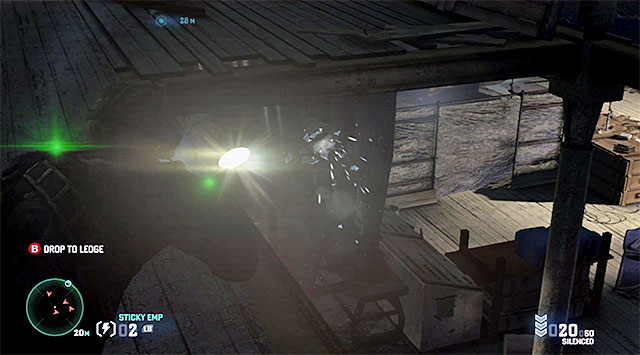 The headlights in the main room - Explore the main area of the mill - Mission 5 - Abandoned Mill - Tom Clancys Splinter Cell: Blacklist - Game Guide and Walkthrough