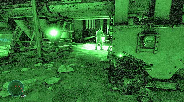 The enemy standing near the exit - Locate Sadiq - Mission 5 - Abandoned Mill - Tom Clancys Splinter Cell: Blacklist - Game Guide and Walkthrough
