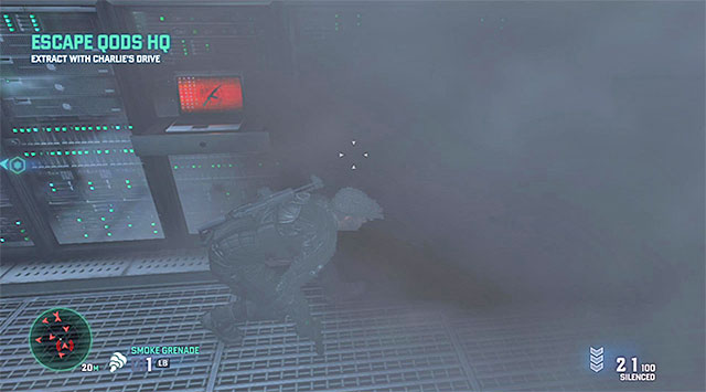 Using smoke grenades may help Fisher avoid detection - Download the data - Mission 6 - Special Missions HQ - Tom Clancys Splinter Cell: Blacklist - Game Guide and Walkthrough
