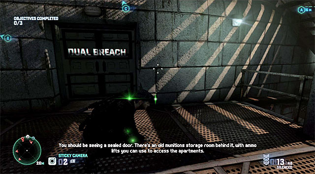 The lower entrance to the fort - Mission 1 - Hawkins Seafort - Optional missions assigned by Grim - Tom Clancys Splinter Cell: Blacklist - Game Guide and Walkthrough