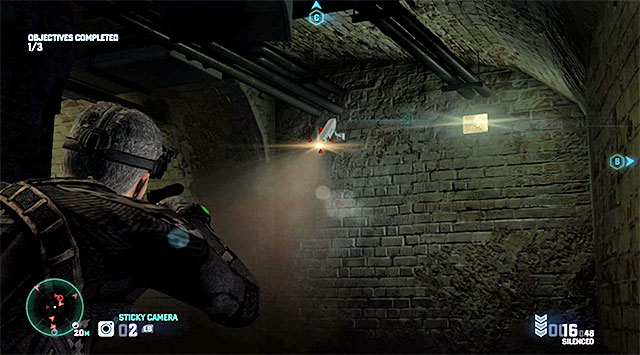 One of the cameras - Mission 1 - Hawkins Seafort - Optional missions assigned by Grim - Tom Clancys Splinter Cell: Blacklist - Game Guide and Walkthrough