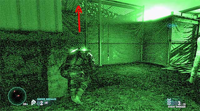 A ledge that you need to grab onto - Make it out of the camp - Mission 8 - Detention Facility - Tom Clancys Splinter Cell: Blacklist - Game Guide and Walkthrough