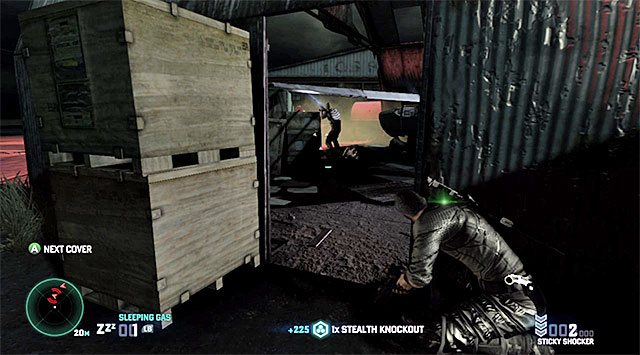 Sleeping gas grenades are a proven way to deal with larger groups of enemies - Neutralize the attacking mercenaries - Mission 9 - Airstrip - Tom Clancys Splinter Cell: Blacklist - Game Guide and Walkthrough