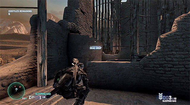 Another collectible is a Dead Drop located in the spot shown in the screenshot, i - Mission 1 - Opium Farm - Optional missions assigned by Kobin - Tom Clancys Splinter Cell: Blacklist - Game Guide and Walkthrough