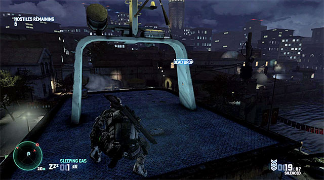 It's recommended to visit the ship (walk around the main square with the enemies to the right and dash between covers) because on the top of this unit, there is another Dead Drop (the above screenshot 10 thousand dollars) - Mission 2 - Fish Market - Optional missions assigned by Kobin - Tom Clancys Splinter Cell: Blacklist - Game Guide and Walkthrough