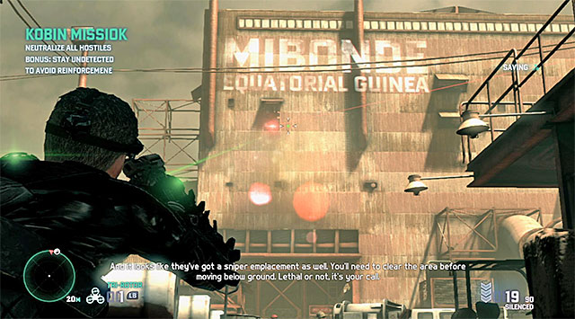 The first sniper - Mission 3 - Blood Diamond Mine - Optional missions assigned by Kobin - Tom Clancys Splinter Cell: Blacklist - Game Guide and Walkthrough