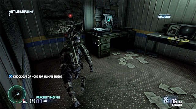 Further into the mine, you should watch out for the reconnaissance drones and not let them spot you - Mission 3 - Blood Diamond Mine - Optional missions assigned by Kobin - Tom Clancys Splinter Cell: Blacklist - Game Guide and Walkthrough