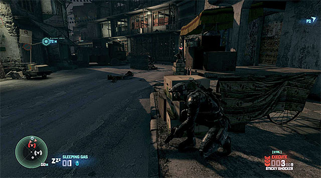 The crossing to the other end of the street with the assistance from the drone - Mission 1 - Smugglers Compound - Additional missions assigned by Briggs - Tom Clancys Splinter Cell: Blacklist - Game Guide and Walkthrough