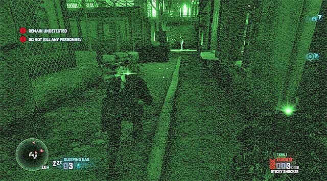It's a good idea to remain in hiding while on your way in the barracks - Mission 2 - Missile Plant - Additional missions assigned by Briggs - Tom Clancys Splinter Cell: Blacklist - Game Guide and Walkthrough