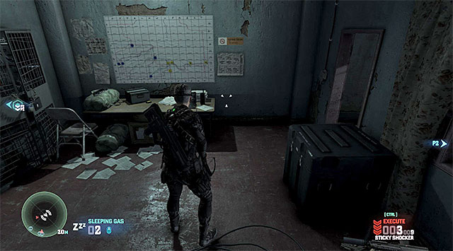 Ultimately, you need to reach the locked door and, after you force it open in cooperation with the other player, you need to climb downstairs - Mission 3 - VORON Station - Additional missions assigned by Briggs - Tom Clancys Splinter Cell: Blacklist - Game Guide and Walkthrough