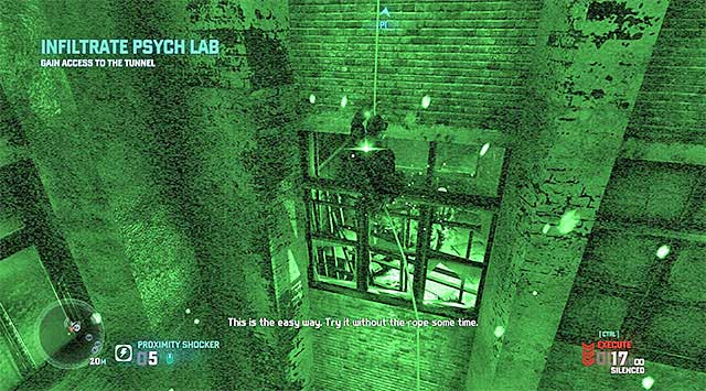 One of the enemies standing next to the window - Mission 4 - Abandoned City - Additional missions assigned by Briggs - Tom Clancys Splinter Cell: Blacklist - Game Guide and Walkthrough
