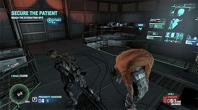 One of the players needs to carry the unconscious patient - Mission 4 - Abandoned City - Additional missions assigned by Briggs - Tom Clancys Splinter Cell: Blacklist - Game Guide and Walkthrough