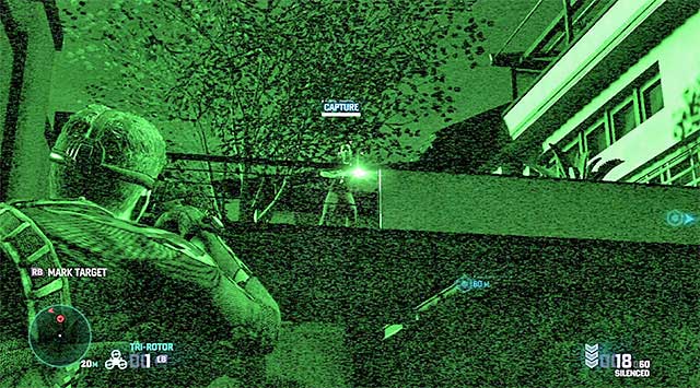 The best way to tackle this enemy is with a sleeping gas grenade, especially that he's accompanied by a dog - Main campaign missions - High Value Targets - Tom Clancys Splinter Cell: Blacklist - Game Guide and Walkthrough
