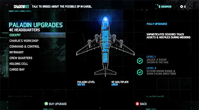 Paladin upgrades are very expensive so, at first, buy only the most important ones - Paladin upgrades - Gear and plane upgrades - Tom Clancys Splinter Cell: Blacklist - Game Guide and Walkthrough