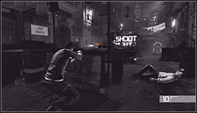 You'll now have to use your silenced pistol to take out two guards stationed close to your position #1 #2 - Walkthrough - Merchants Street Market - Walkthrough - Tom Clancys Splinter Cell: Conviction - Game Guide and Walkthrough