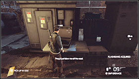 Go to the area where both guards were standing and collect C4 charges from one of the crates #1 - Walkthrough - Price Airfield - Walkthrough - Tom Clancys Splinter Cell: Conviction - Game Guide and Walkthrough