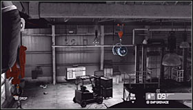 Quickly look up and press the jump key to grab a horizontal pipe located close to the warehouse ceiling #1 - Walkthrough - Price Airfield - Walkthrough - Tom Clancys Splinter Cell: Conviction - Game Guide and Walkthrough
