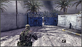 Wait until the guards passes by your cover #1 - Walkthrough - Diwaniya, Iraq - Walkthrough - Tom Clancys Splinter Cell: Conviction - Game Guide and Walkthrough