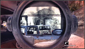 You should also quickly deal with two other enemies - one of them will be standing on the roof of the building where the explosion took place #1 and his colleague can be found to the right #2 (make sure to kill him quickly before he tries to flank you) - Walkthrough - Diwaniya, Iraq - Walkthrough - Tom Clancys Splinter Cell: Conviction - Game Guide and Walkthrough