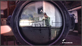 If you don't want to risk too much you should consider throwing a grenade #1 or shooting at the enemies as soon as they've entered the corridor #2 - Walkthrough - Diwaniya, Iraq - Walkthrough - Tom Clancys Splinter Cell: Conviction - Game Guide and Walkthrough