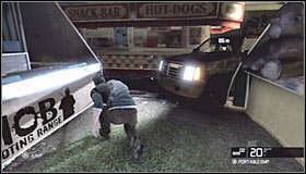 Head through a small tunnel to find yourself crouching next to a counter #1 - Walkthrough - Washington Monument - Walkthrough - Tom Clancys Splinter Cell: Conviction - Game Guide and Walkthrough