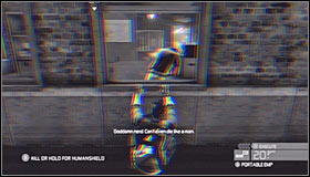 Keep going left until you've made your way to a window with a guard standing next to it #1 - Walkthrough - White Box Laboratories - part 1 - Walkthrough - Tom Clancys Splinter Cell: Conviction - Game Guide and Walkthrough