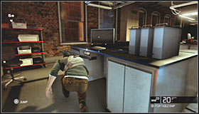 Drop down from the pipe when it's safe #1 - Walkthrough - White Box Laboratories - part 1 - Walkthrough - Tom Clancys Splinter Cell: Conviction - Game Guide and Walkthrough