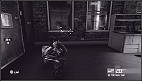 You may move towards the next door #1 and you'll find yourself in the same room with a group of enemies - Walkthrough - White Box Laboratories - part 2 - Walkthrough - Tom Clancys Splinter Cell: Conviction - Game Guide and Walkthrough