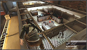 Walkthrough (continued): As soon as you've reached a new area you should approach a glass wall seen to your right - Walkthrough - White Box Laboratories - part 2 - Walkthrough - Tom Clancys Splinter Cell: Conviction - Game Guide and Walkthrough