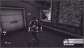 Once you've reached the other end of this structure you should stop above one of your enemies - Walkthrough - White Box Laboratories - part 2 - Walkthrough - Tom Clancys Splinter Cell: Conviction - Game Guide and Walkthrough