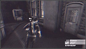 Jump over the balustrade and approach the room mentioned above #1 - Walkthrough - White Box Laboratories - part 2 - Walkthrough - Tom Clancys Splinter Cell: Conviction - Game Guide and Walkthrough