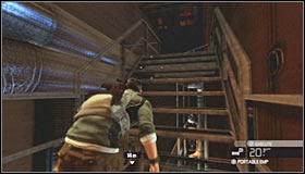 Carefully move to your left and jump over the balustrade #1 - Walkthrough - White Box Laboratories - part 2 - Walkthrough - Tom Clancys Splinter Cell: Conviction - Game Guide and Walkthrough