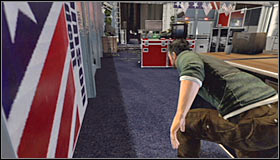 Use the stairs to leave the stage and start moving towards a large tent located to your right #1 - Walkthrough - Lincoln Memorial - Walkthrough - Tom Clancys Splinter Cell: Conviction - Game Guide and Walkthrough