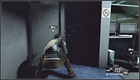 Either way you must press a crouch key after landing inside the guard post #1 so you won't be seen by anyone else - Walkthrough - Third Echelon HQ - part 1 - Walkthrough - Tom Clancys Splinter Cell: Conviction - Game Guide and Walkthrough