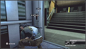Start going back the same way you came before, however you should stop when you're about a half way through - Walkthrough - Third Echelon HQ - part 1 - Walkthrough - Tom Clancys Splinter Cell: Conviction - Game Guide and Walkthrough