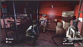 Drop down to a small room #1 and then proceed towards the technician found to your left #2 - Walkthrough - Third Echelon HQ - part 2 - Walkthrough - Tom Clancys Splinter Cell: Conviction - Game Guide and Walkthrough