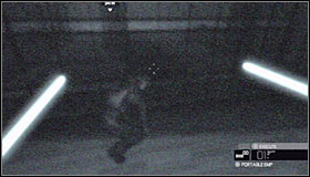 You'll now find yourself in a section of the room with lasers turning themselves on and off every few seconds #1 #2 - Walkthrough - Third Echelon HQ - part 2 - Walkthrough - Tom Clancys Splinter Cell: Conviction - Game Guide and Walkthrough