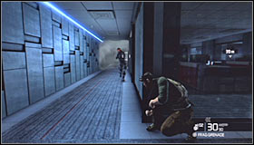 Walkthrough (continued): Start exploring the first floor by heading forward and then turning left #1 - Walkthrough - Third Echelon HQ - part 3 - Walkthrough - Tom Clancys Splinter Cell: Conviction - Game Guide and Walkthrough