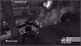 Once you're inside the warehouse you can use the horizontal pipes to remain close to the ceiling #1 or you may approach the ledge #2 and drop down - Walkthrough - Michigan Ave. Reservoir - part 1 - Walkthrough - Tom Clancys Splinter Cell: Conviction - Game Guide and Walkthrough