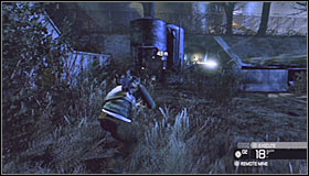 The last opponent is hiding inside the tunnel located to the left of your building #1 and you can't surprise him, because he's well barricaded and he's using a stationary machine gun - Walkthrough - Michigan Ave. Reservoir - part 2 - Walkthrough - Tom Clancys Splinter Cell: Conviction - Game Guide and Walkthrough