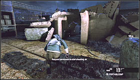 Try eliminating the closest opponent from here #1 - a single shot to his head using a pistol will do the trick - Walkthrough - Michigan Ave. Reservoir - part 2 - Walkthrough - Tom Clancys Splinter Cell: Conviction - Game Guide and Walkthrough