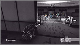 You will be allowed to choose between two passageways leading to the next room - the left one #1 and the central one #2 - Walkthrough - Downtown District - Walkthrough - Tom Clancys Splinter Cell: Conviction - Game Guide and Walkthrough