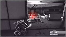 Make sure you're taking cover next to the passageway and use Mark and Execute system to eliminate four nearest guards, including the one standing very close to Fisher #1 - Walkthrough - Downtown District - Walkthrough - Tom Clancys Splinter Cell: Conviction - Game Guide and Walkthrough