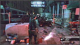 I would strongly recommend that you return to the equipment crate #1 after dealing with all the mercenaries - Walkthrough - Downtown District - Walkthrough - Tom Clancys Splinter Cell: Conviction - Game Guide and Walkthrough